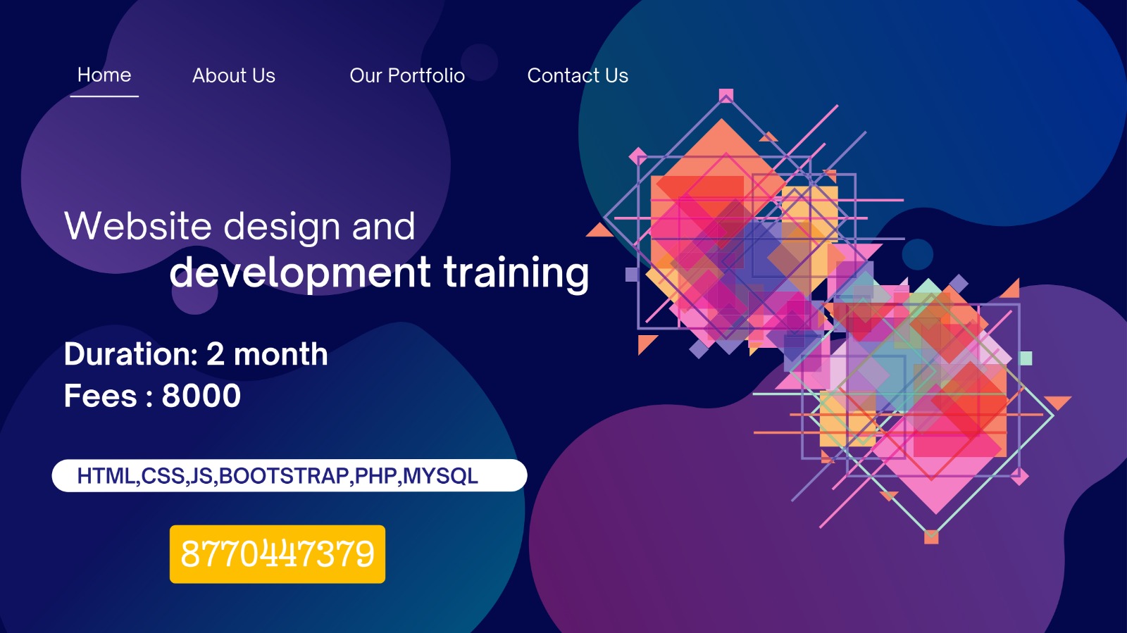 Website Design and development training by Param S
